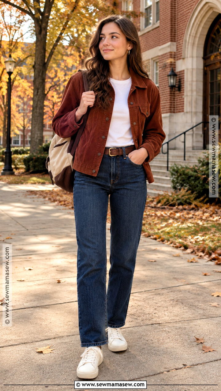 Corduroy Jacket Fall School Outfit - 25 Fall School Fits