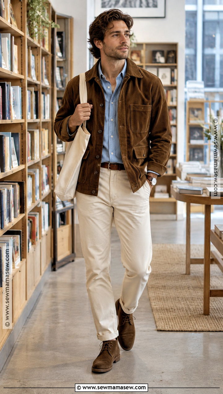 Corduroy Jacket With Chambray Shirt And Chinos - 20 fall jackets for men