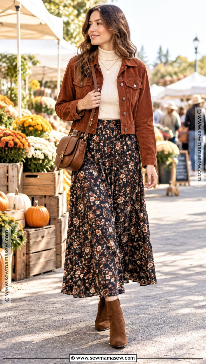 Corduroy Jacket With Maxi Skirt - 15 best fall jacket ideas