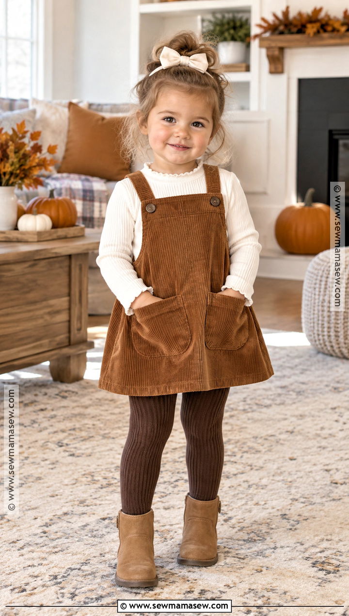 Corduroy Jumper Toddler Girl Thanksgiving Outfit - 15 Thanksgiving Toddler Girl Outfit Ideas