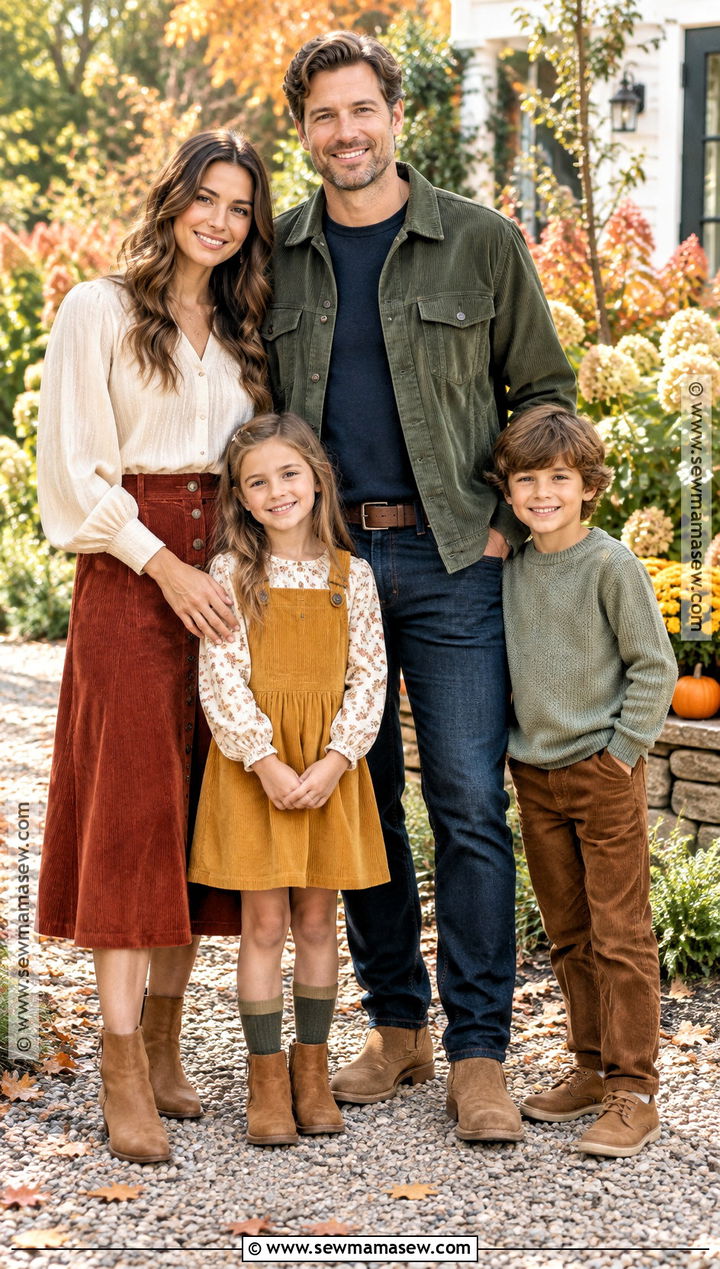 Corduroy October Family Photo Outfits - 25 october family photos outfits