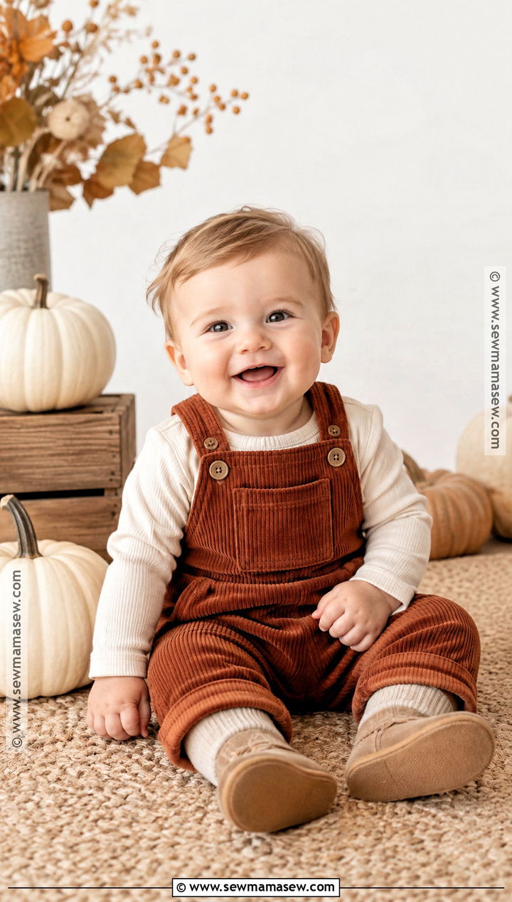 Corduroy Overall Baby Boy Fall Outfit - 20 fall outfits for baby boys