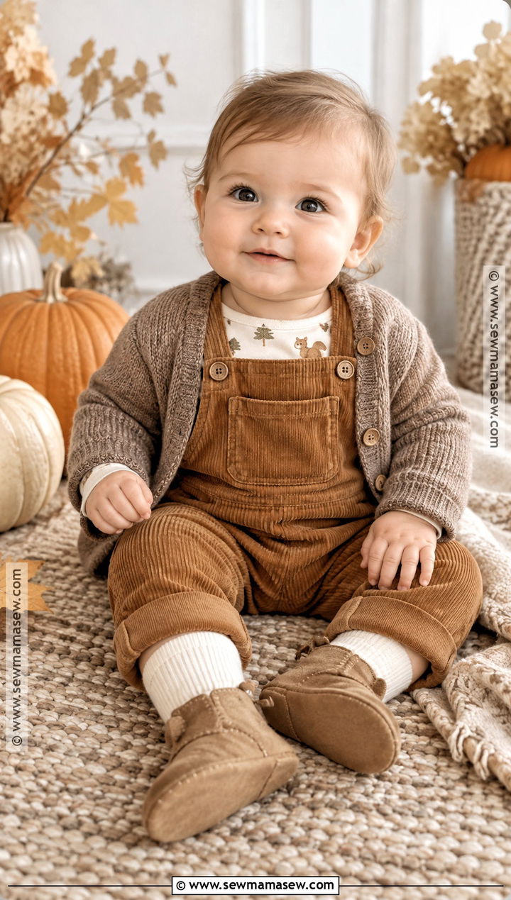 Corduroy Overall Baby Fall Outfit - 25 baby fall outfits