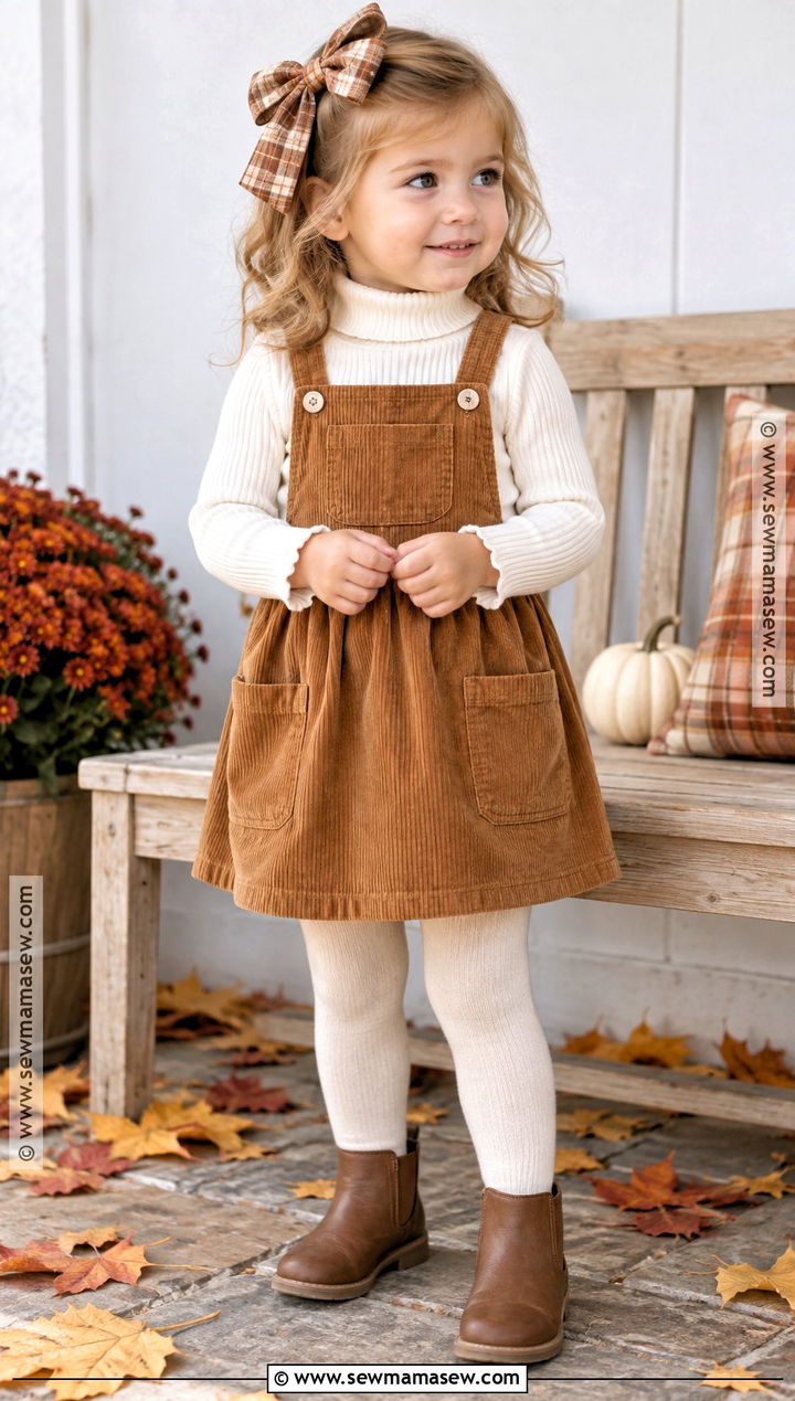 Corduroy Overall Dress Toddler Thanksgiving Outfit - 25 toddler thanksgiving outfit ideas for girls