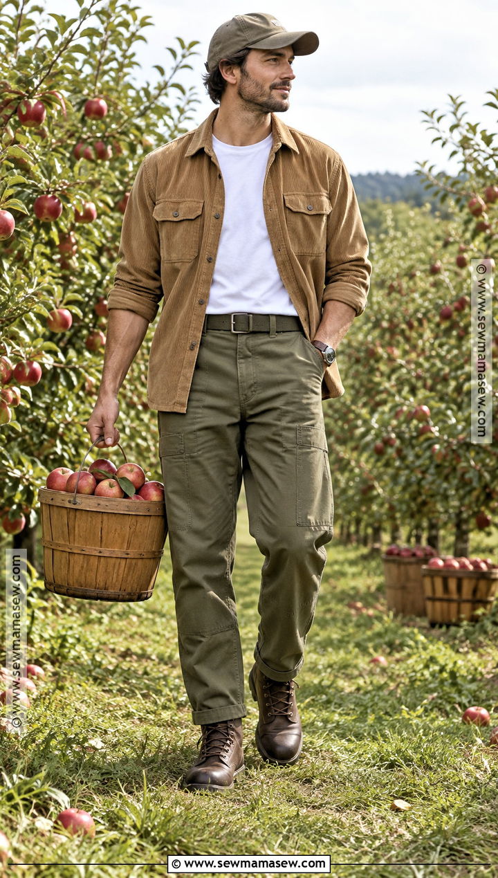 Corduroy Overshirt Apple Orchard Outfit - 15 apple orchard outfit fall ideas for men