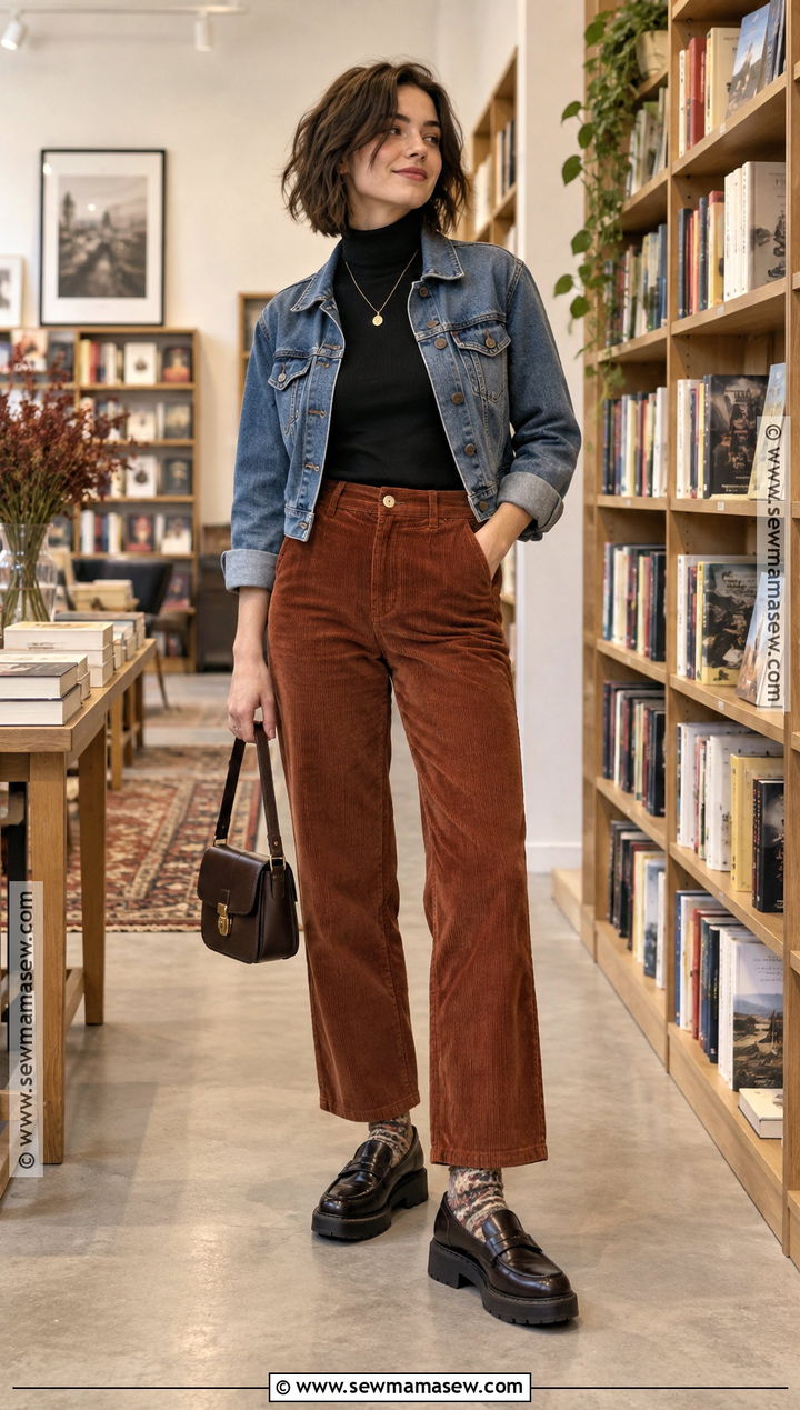 Corduroy Pants And Fitted Turtleneck Tomboy Femme Outfit - 20 tomboy femme fall outfits