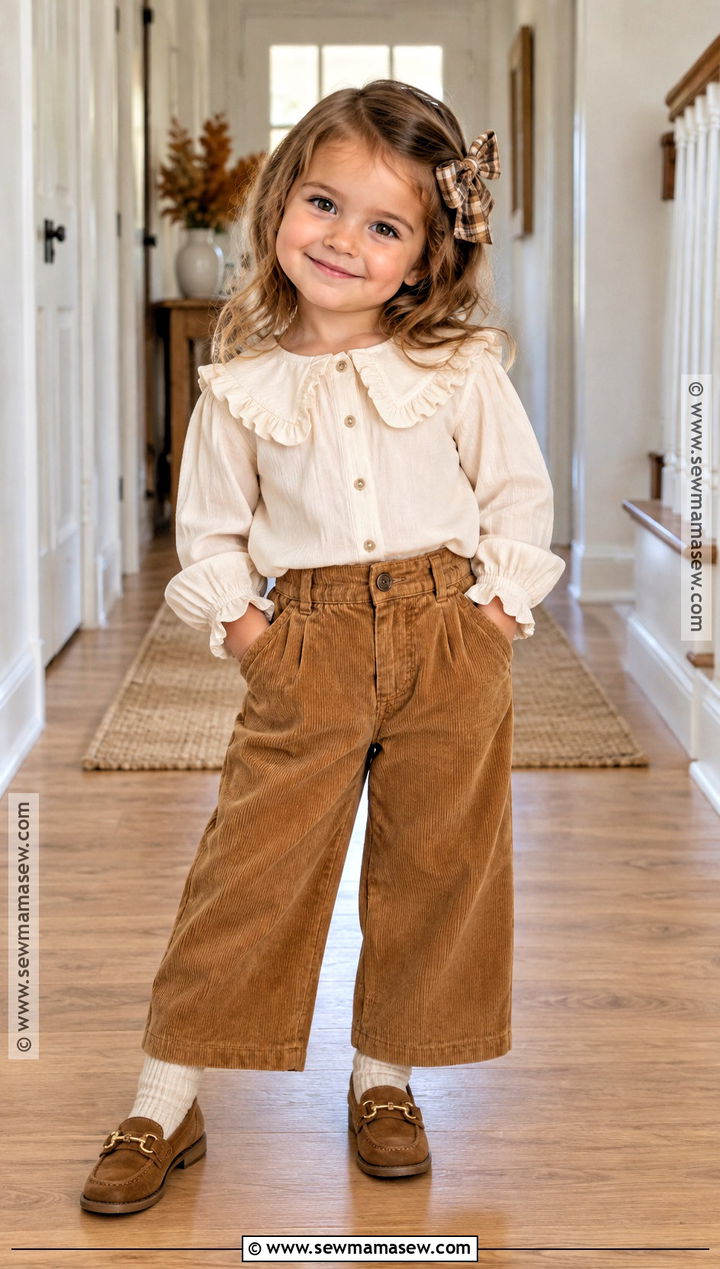 Corduroy Pants And Ruffle Blouse Toddler Thanksgiving Outfit - 25 toddler thanksgiving outfit ideas for girls