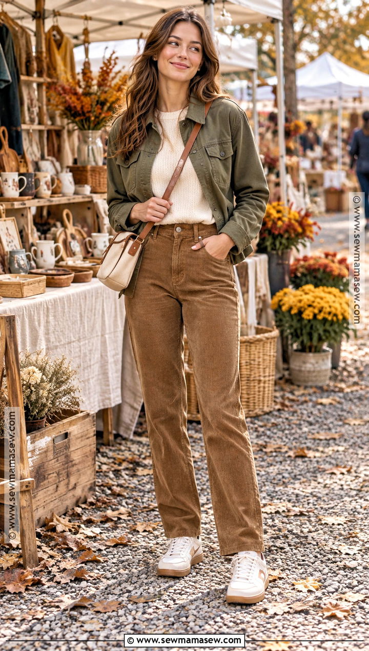 Corduroy Pants Autumn Festival Outfit - 25 autumn festival outfit ideas