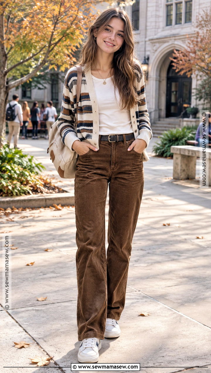 Corduroy Pants Back To School Outfit - 20 di back to school outfit ideas