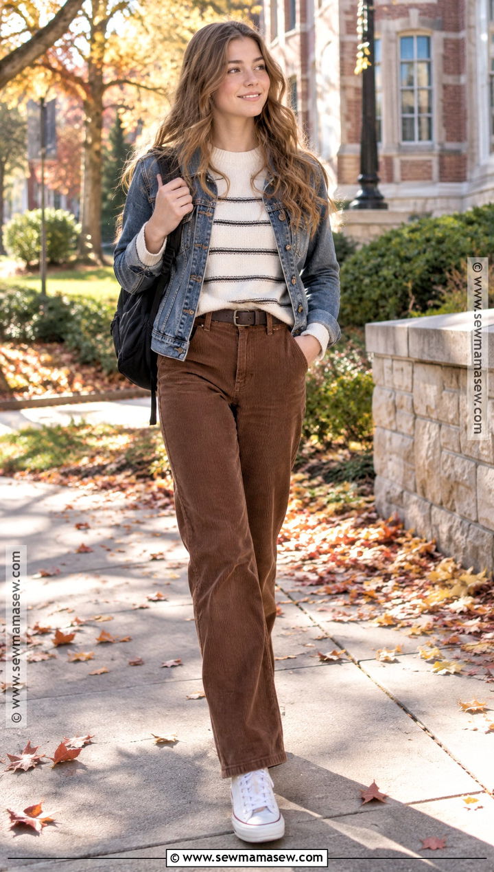 Corduroy Pants Back To School Outfit - 20 back to school outfits highschool freshman