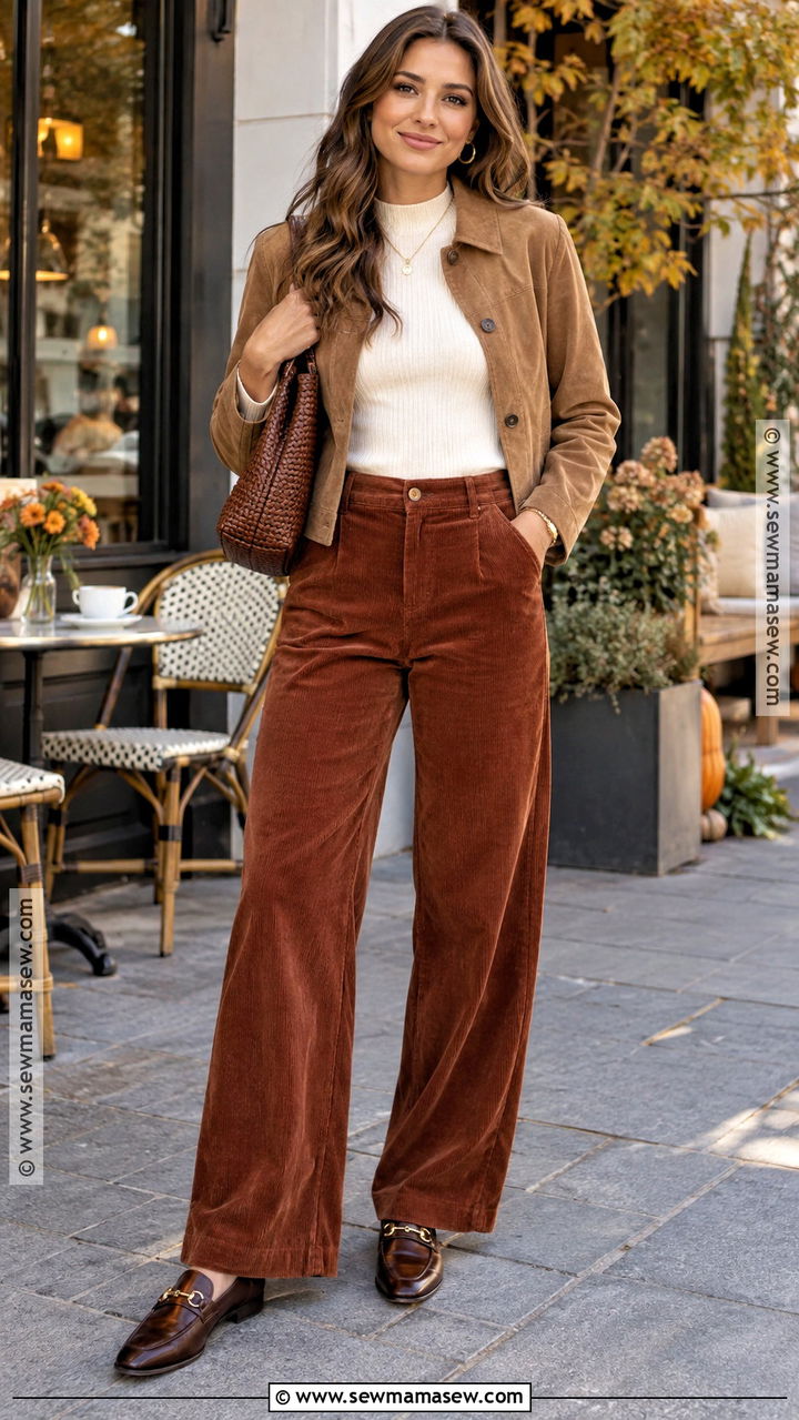 Corduroy Pants Coffee Outfit - 20 Autumn Coffee Outfit Ideas