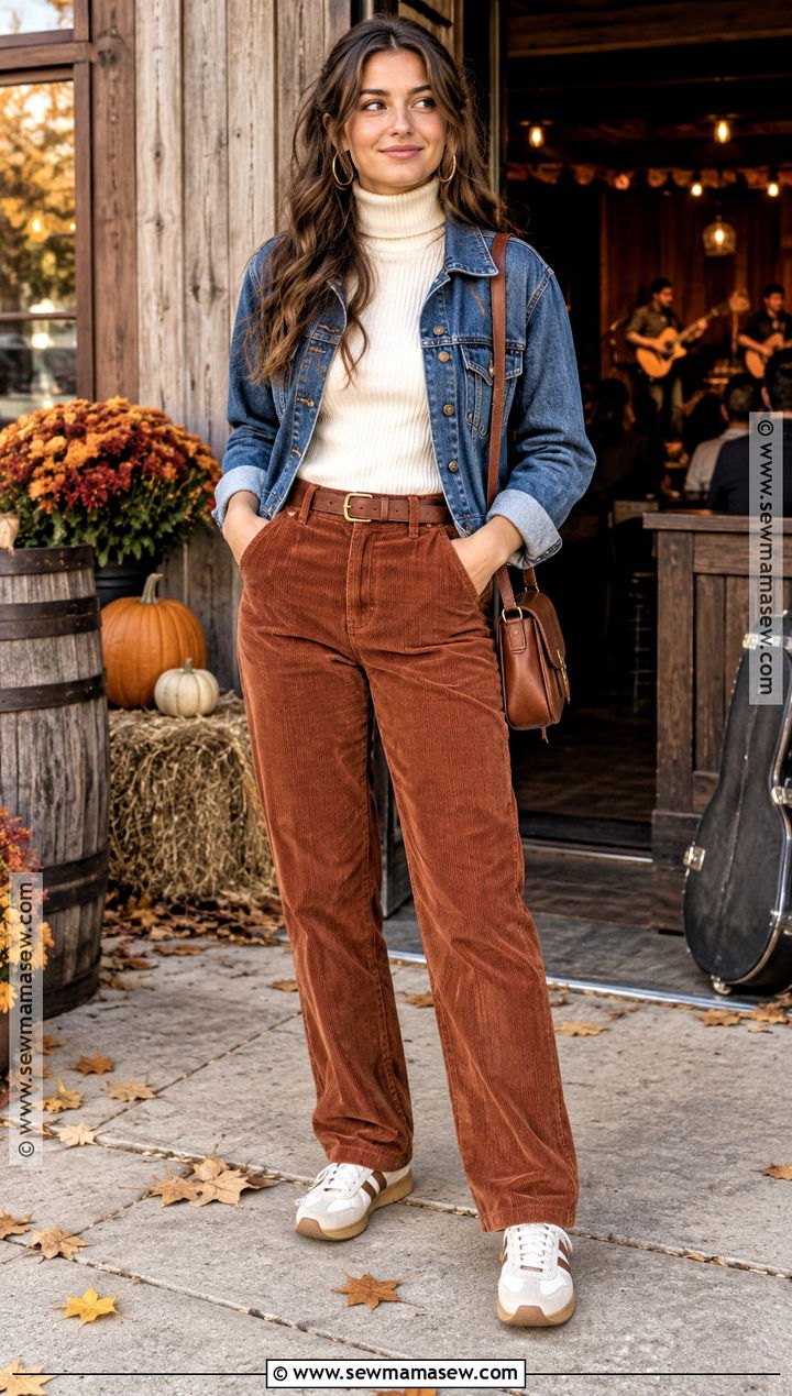 Corduroy Pants Fall Concert Outfit - 25 fall concert outfit ideas