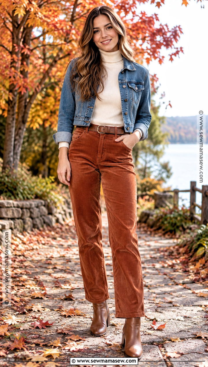 Corduroy Pants Fall Mini Shoot Outfit - 15 Fall Mini Shoot Outfits