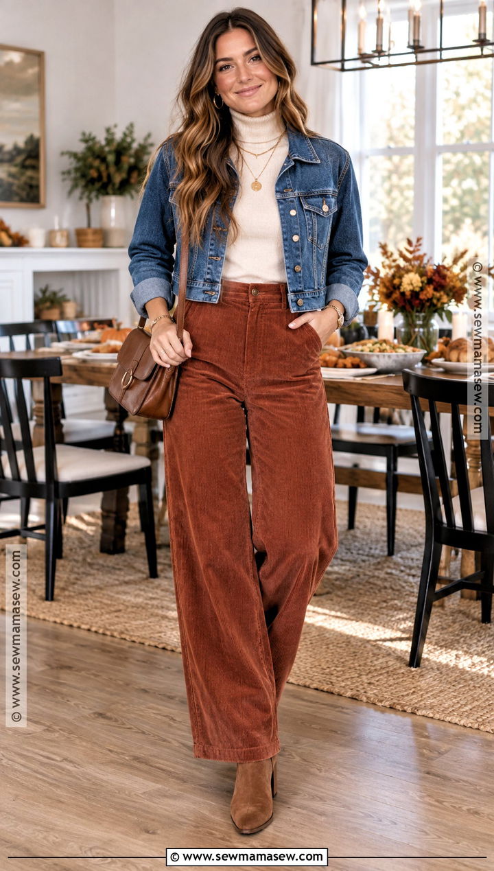 Corduroy Pants Friendsgiving Outfit - 15 outfits for friendsgiving