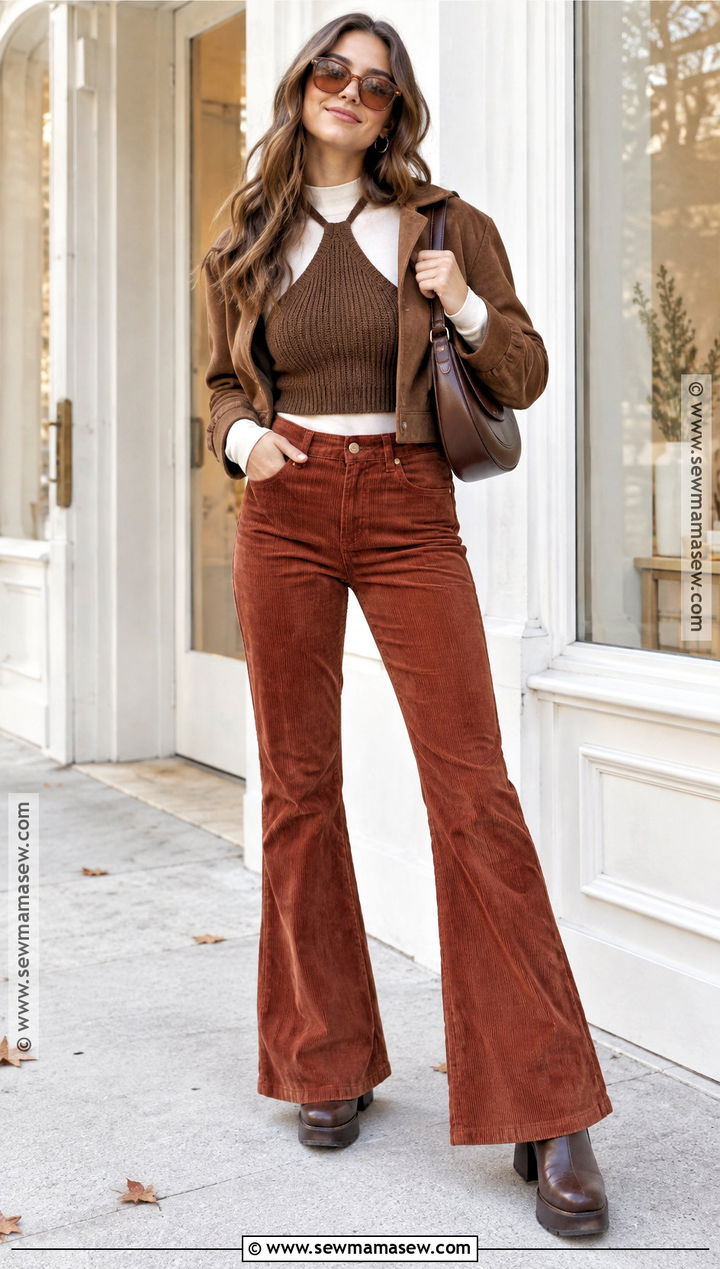 Corduroy Pants Y2K Autumn Outfit - 25 y2k autumn outfits