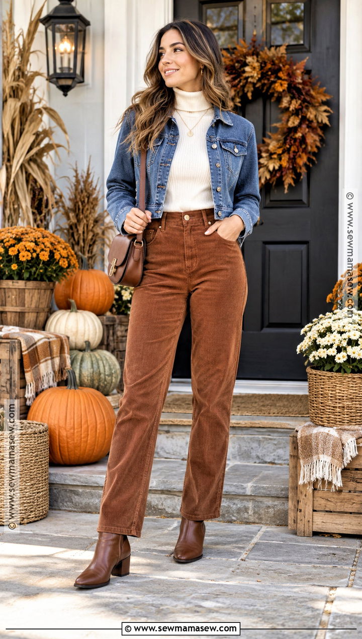 Corduroy Pants and Fitted Turtleneck Pumpkin Patch Fit - 25 pumpkin patch fits