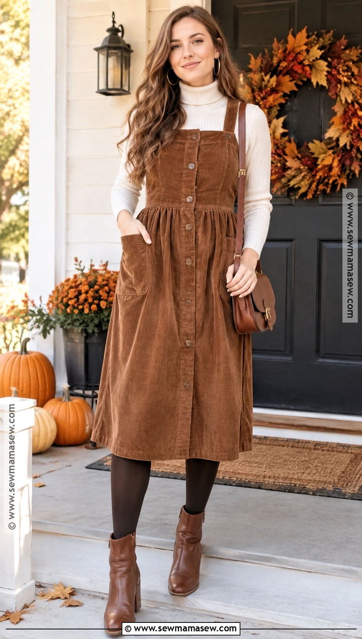 Corduroy Thanksgiving Dress Outfit - 20 Thanksgiving Dress Outfit Ideas