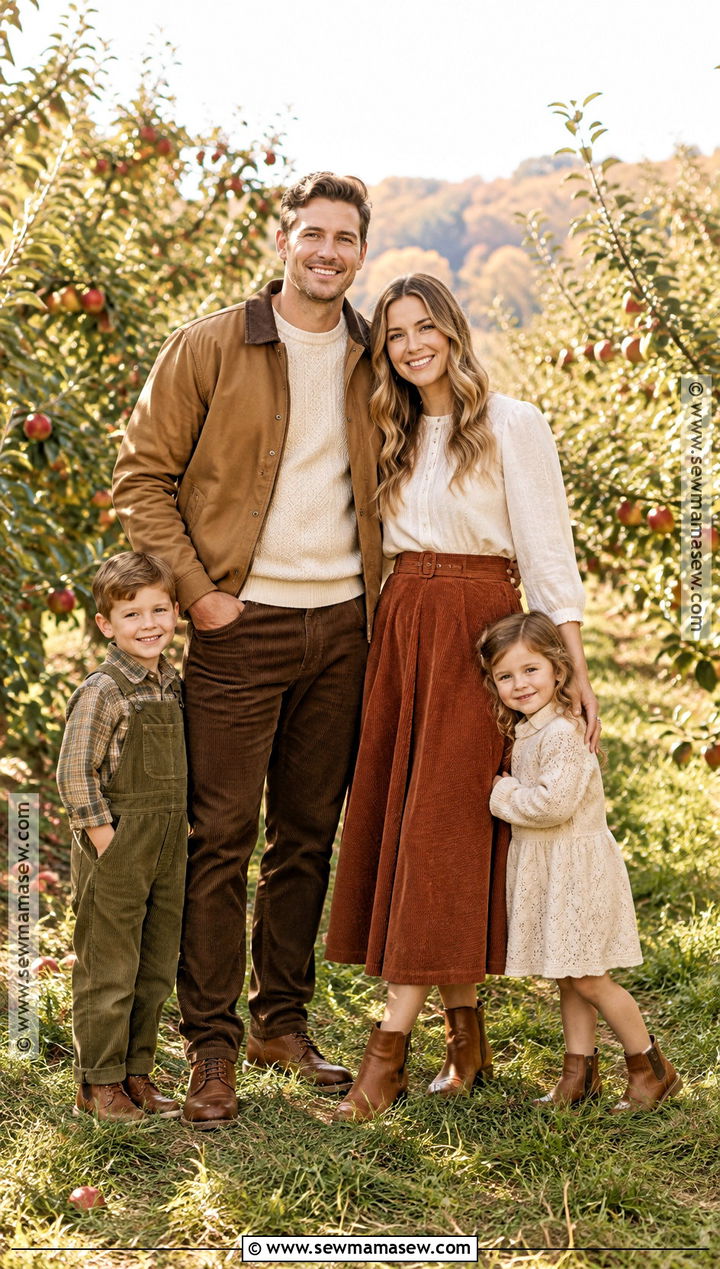 Corduroy and Cream Fall Family Outfits - 25 fall family outfits