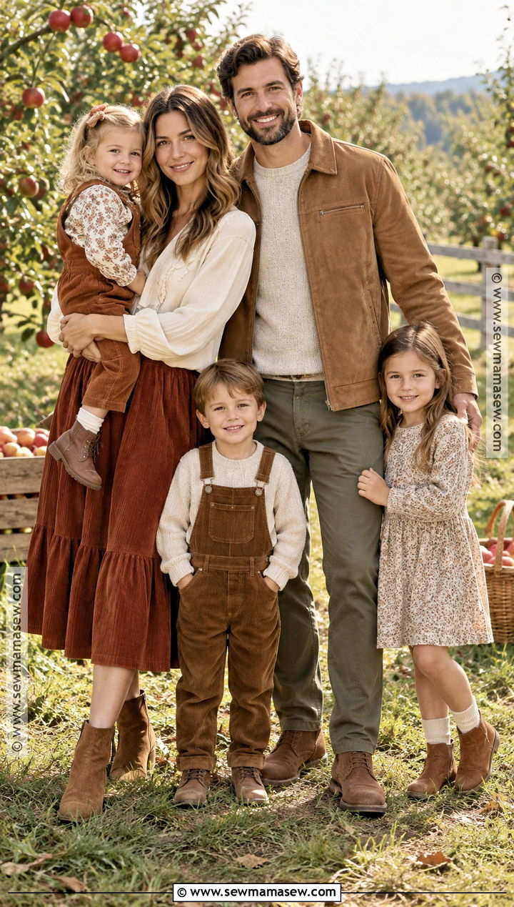 Corduroy and Suede Outfits for Fall Family Pictures - 15 fall outfit ideas family pictures