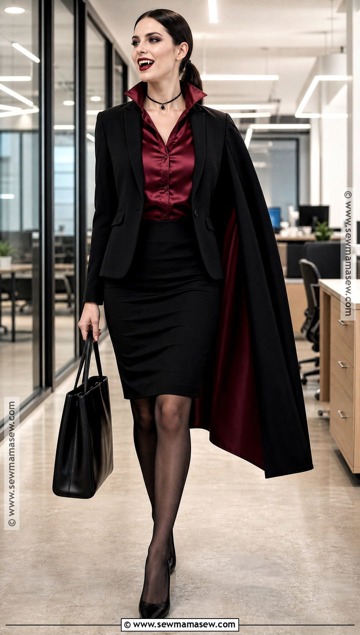 Corporate Vampire Costume With Pencil Skirt - 30 Halloween Vampire Costumes for Women