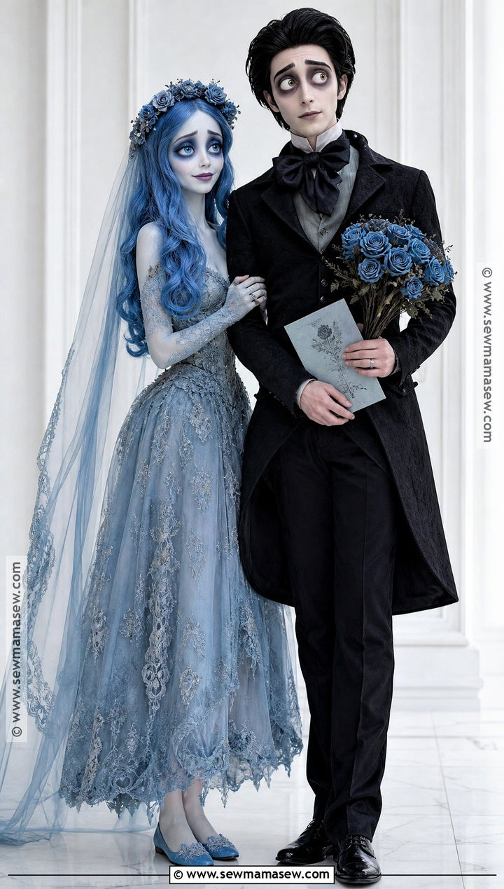 Corpse Bride And Victor Costume - 30 bride and groom halloween costumes