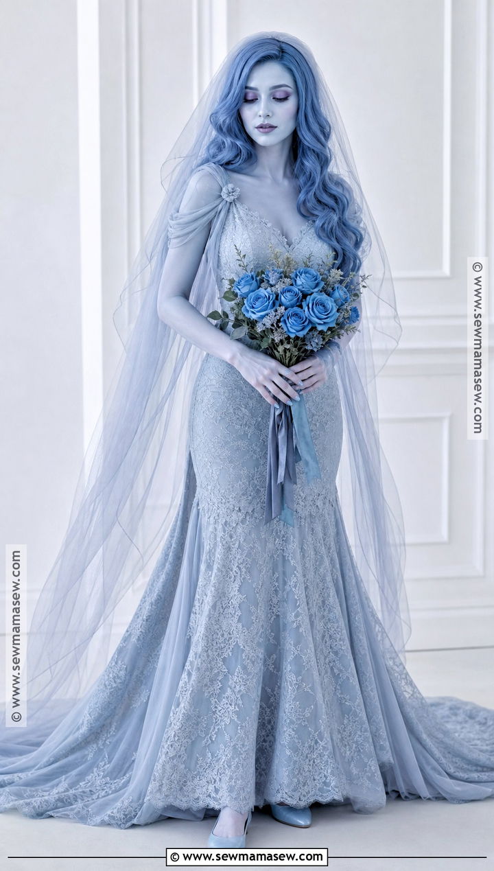 Corpse Bride Costume - 35 blue hair halloween costumes ideas