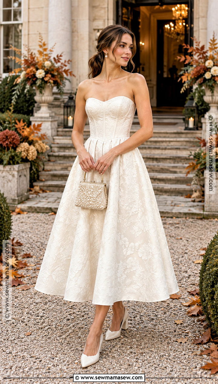 Corset A Line Reception Dress - 15 fall reception dress ideas