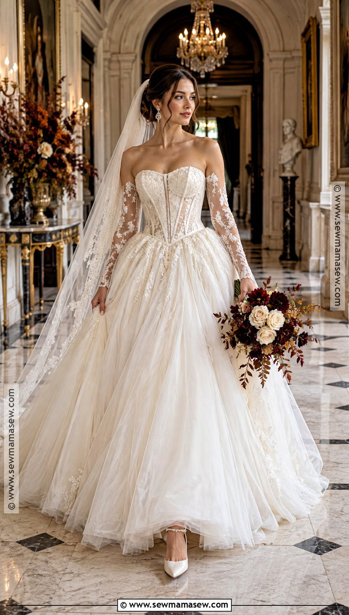 Corset Ball Gown Autumn Wedding Dress - 20 autumn wedding dress the bride ideas