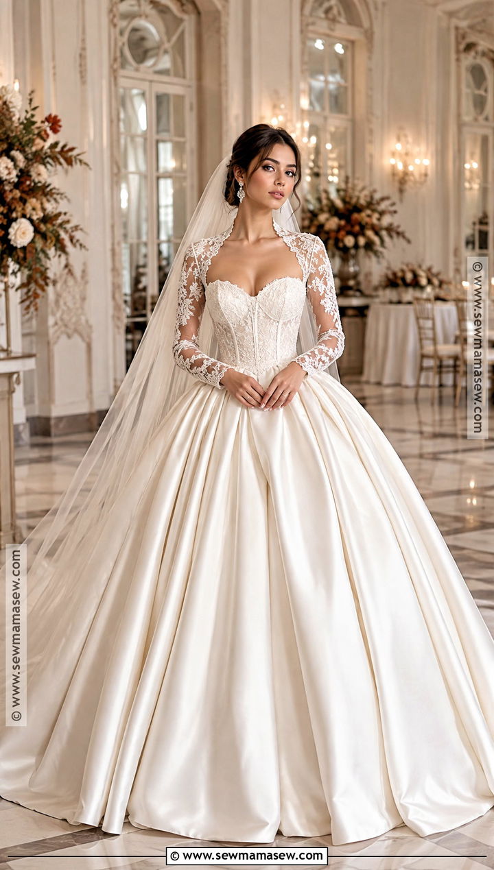 Corset Ball Gown Fall Wedding Dress - 15 Fall Wedding Dress Styles