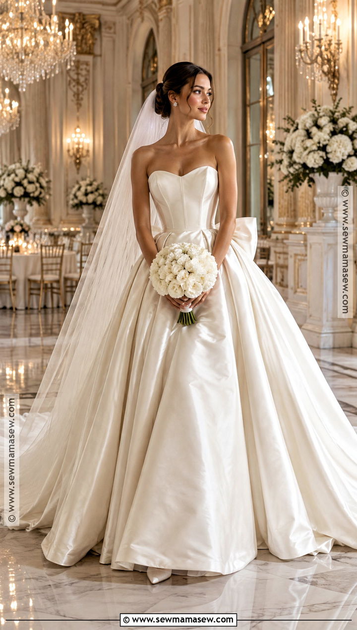 Corset Ball Gown With Statement Bow - 15 september wedding dresses bride