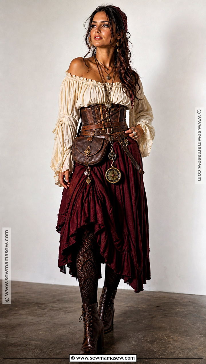Corset Belt Pirate Costume - 30 Simple Pirate Costume Ideas for Women