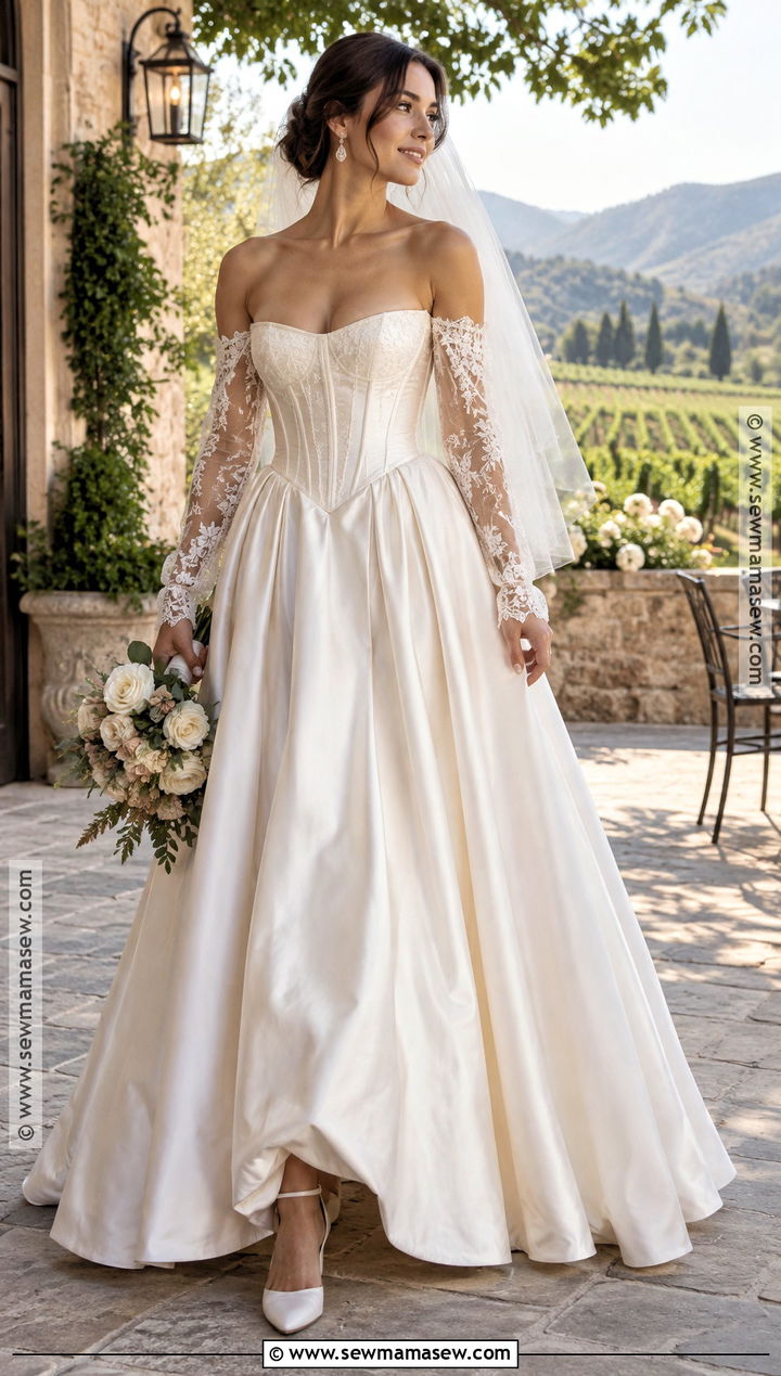 Corset Bodice Fall Wedding Dress - 15 Wedding Dress For Fall Outdoor Wedding Ideas