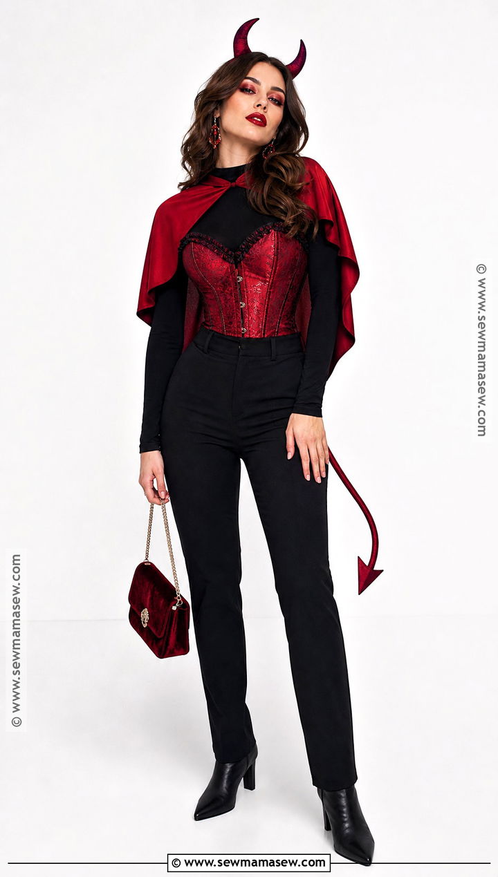 Corset Layered Devil Costume - 40 devil costume ideas for women