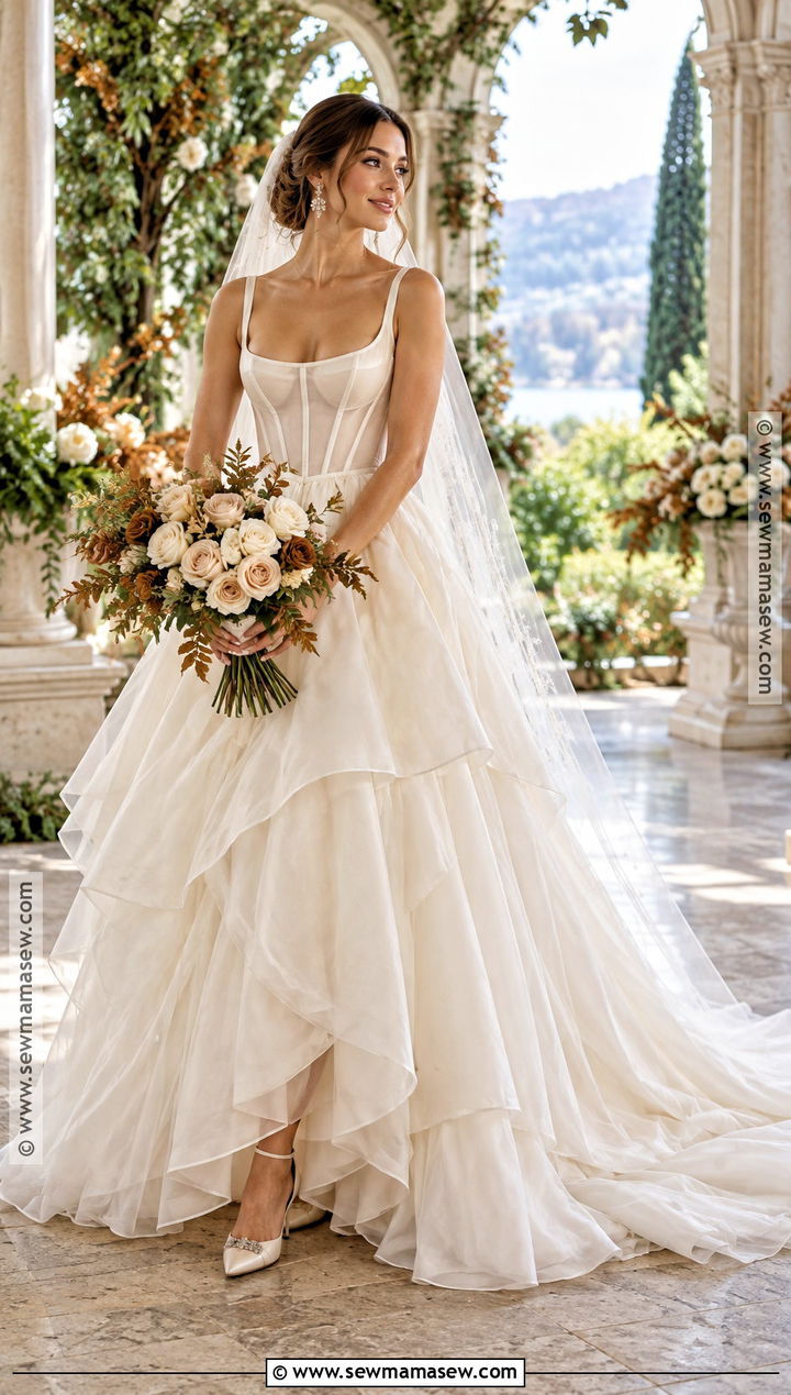 Corset Organza Fall Princess Wedding Dress - 15 fall princess wedding dress ideas