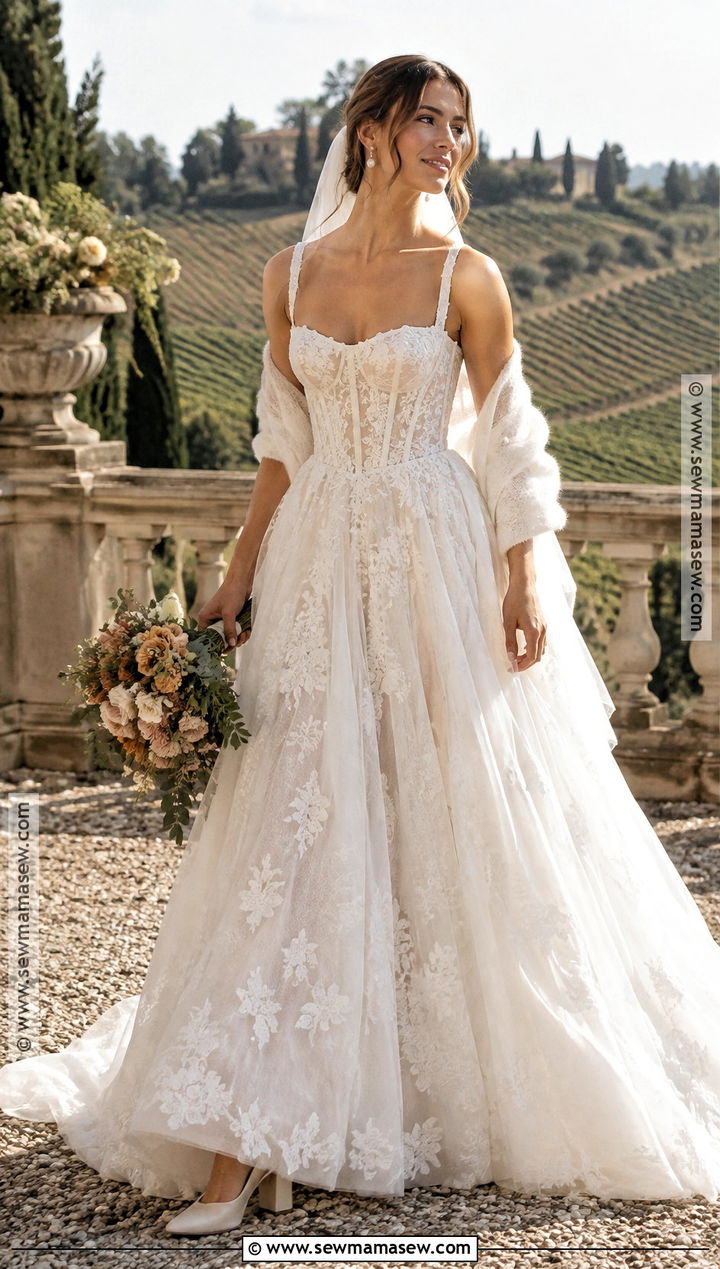 Corset Rustic Fall Wedding Dress - 20 rustic fall wedding dress ideas