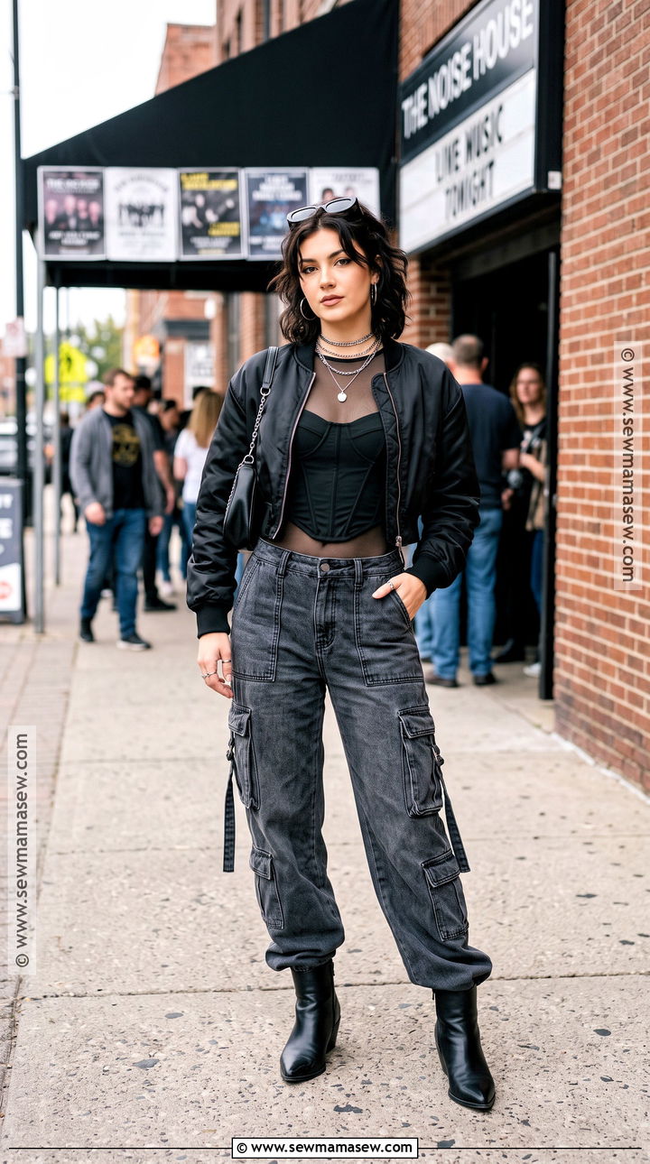 Corset Top And Cargo Jeans Fall Baddie Outfit - 25 fall outfits baddie