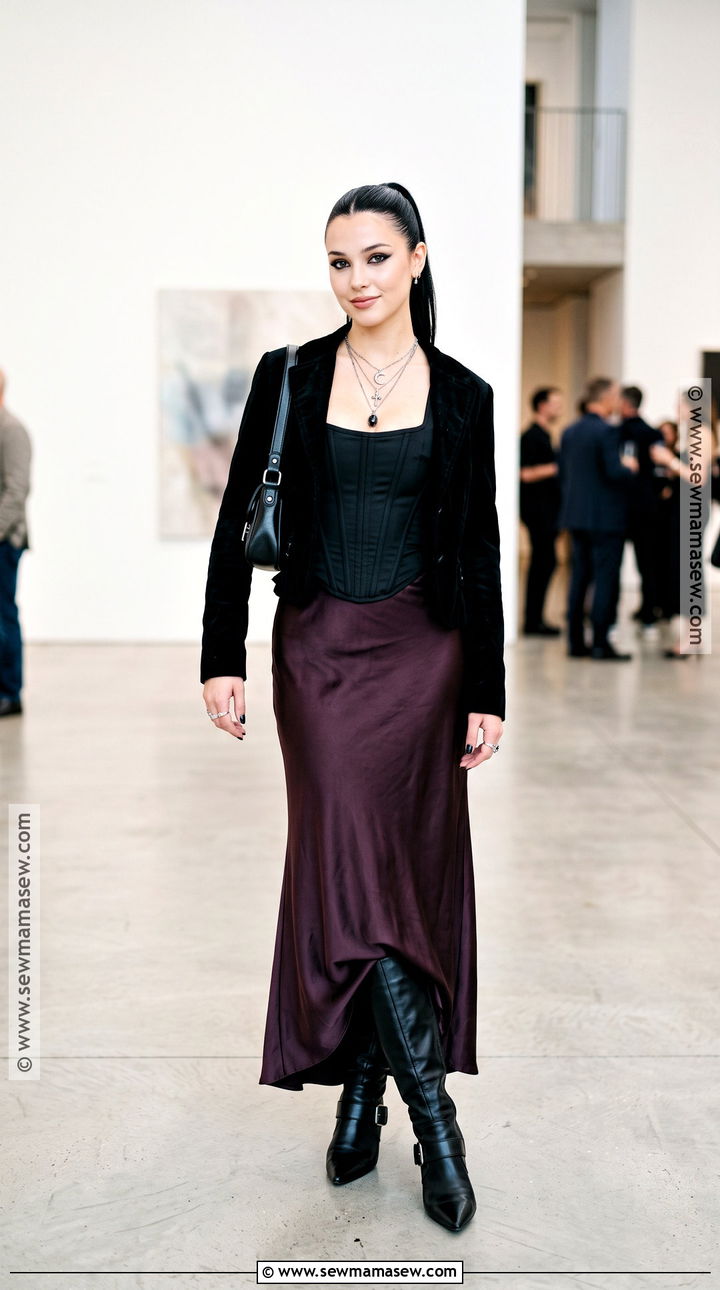 Corset Top And Maxi Skirt Vampire Outfit - 40 modern vampire outfit ideas