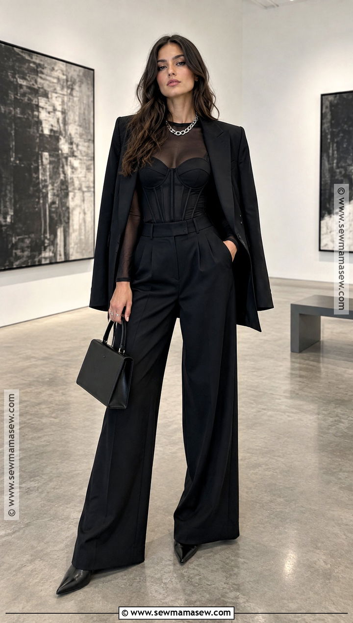 Corset Top And Tailored Pants Witch Outfit - 30 witch outfits aesthetic
