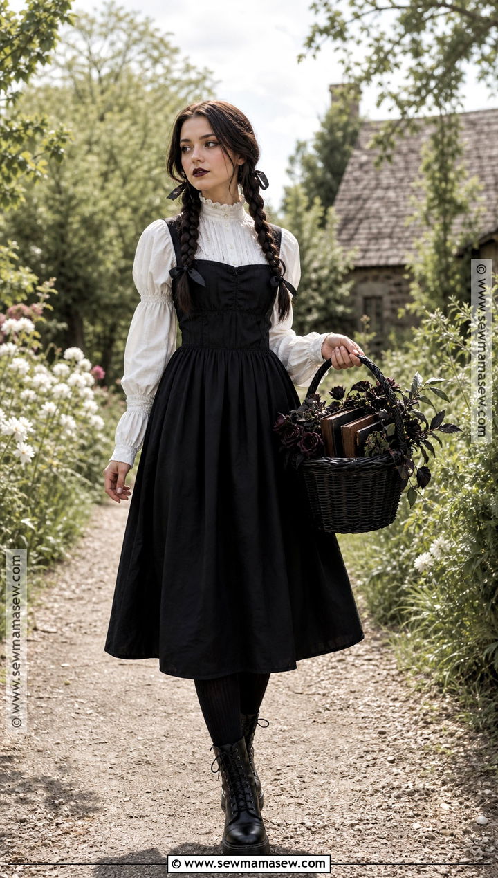 Cottage Goth Wednesday Addams Dress - 30 wednesday addams dress ideas