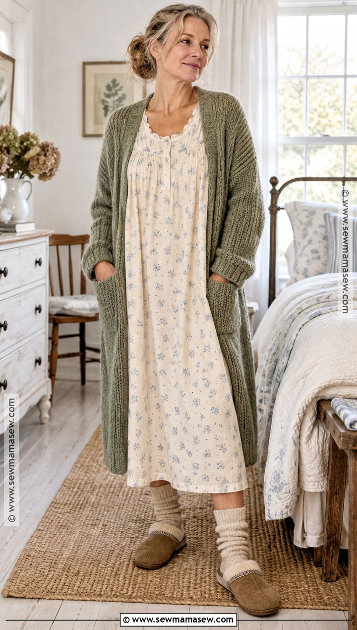 Cottagecore Autumn Nightgown - 20 autumn pajamas