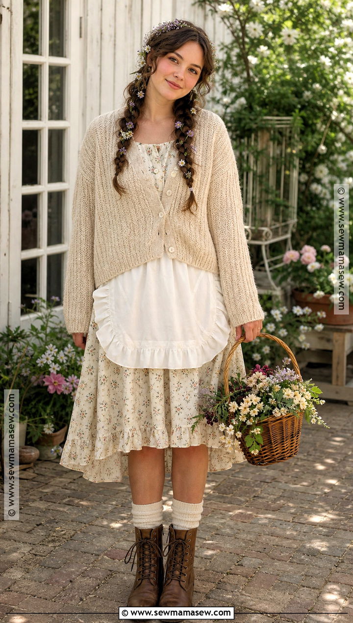 Cottagecore Costume With Prairie Dress - 30 aesthetic costumes