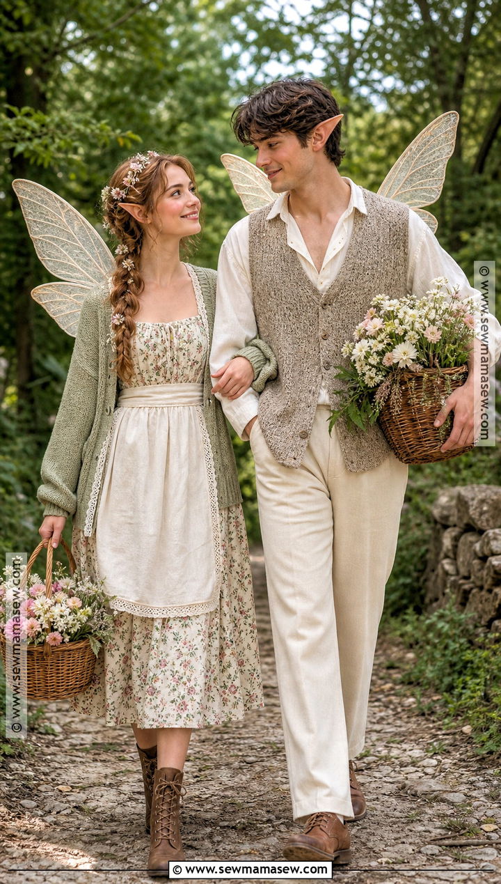 Cottagecore Fairy Couple Costume - 30 fairy couple costume ideas