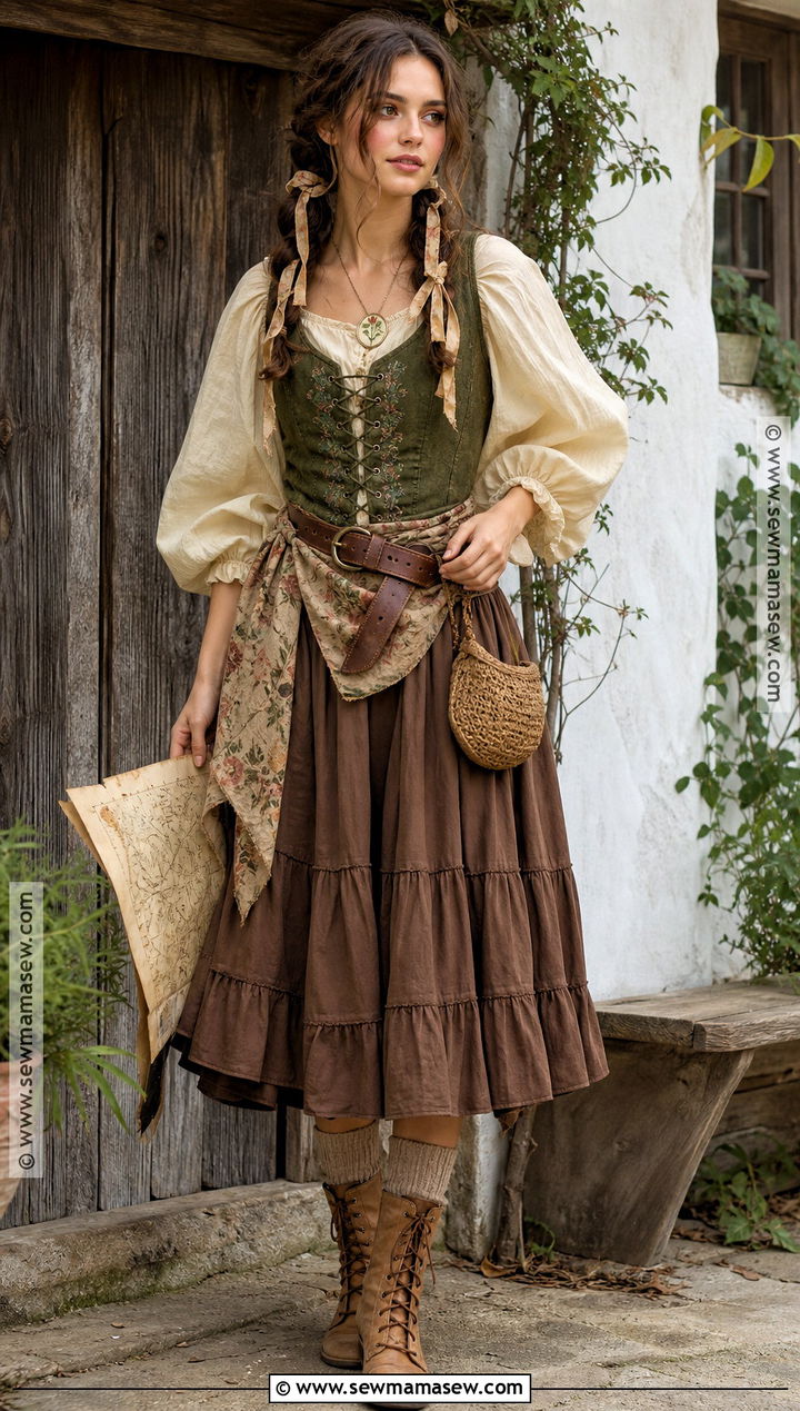 Cottagecore Pirate Costume - 30 cute pirate costume ideas for women