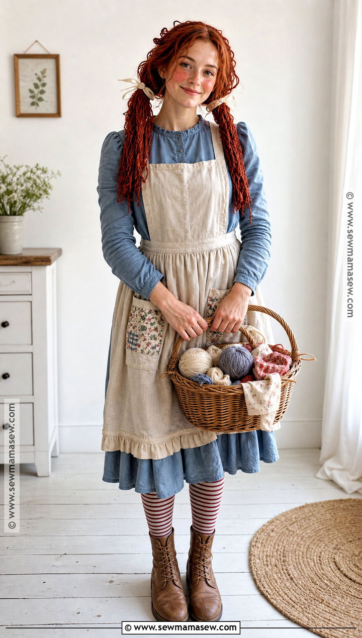 Cottagecore Raggedy Ann Costume With Prairie Dress - 30 raggedy ann costume ideas