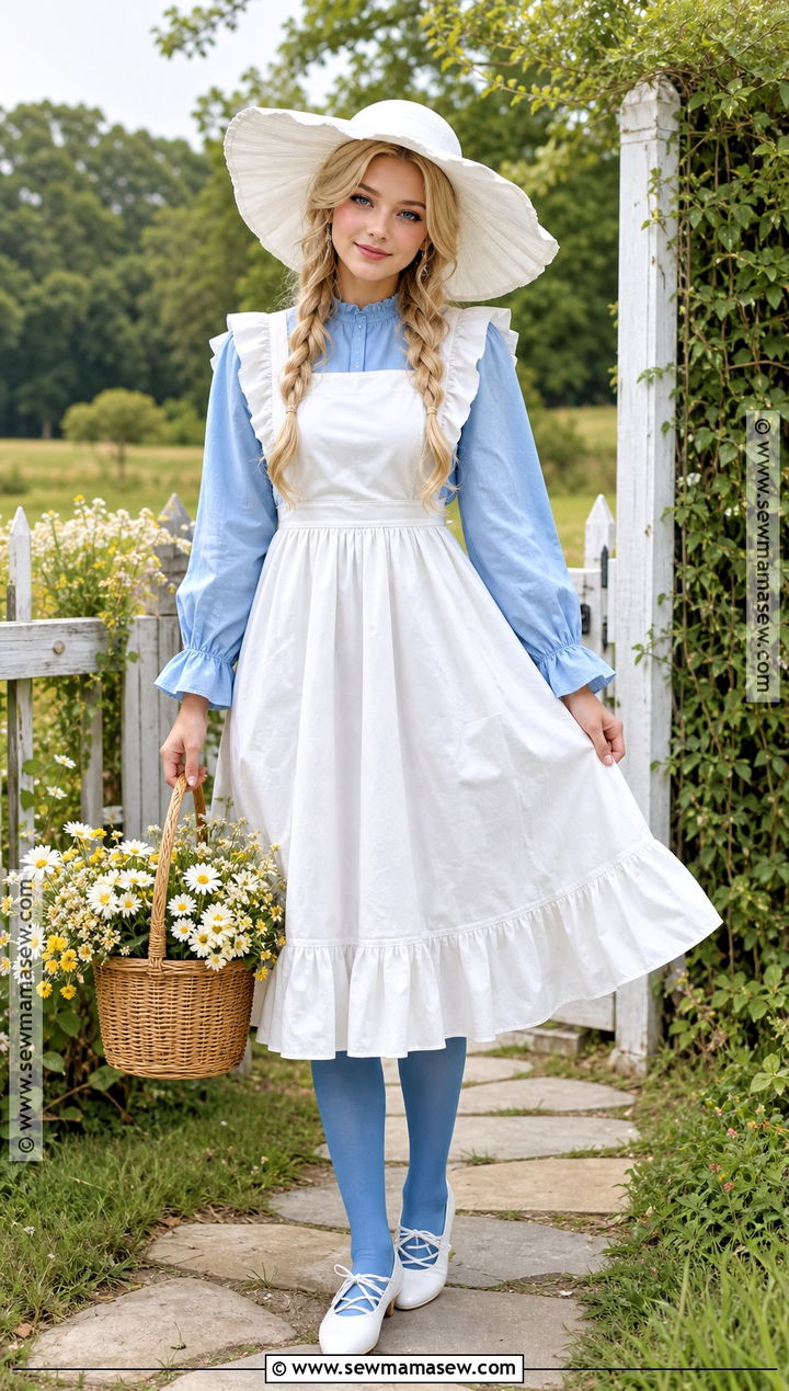 Cottagecore Smurfette Costume With Apron Dress - 35 smurfette costume ideas