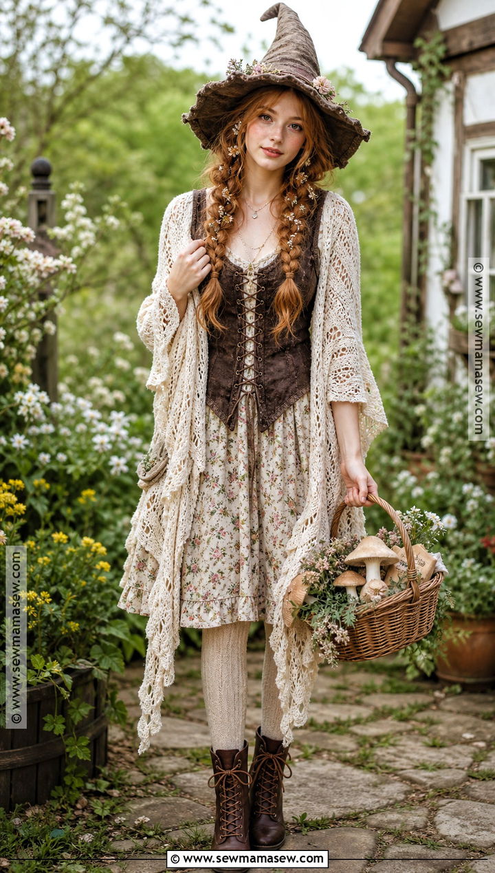 Cottagecore Witch Costume - 50 witch costume ideas