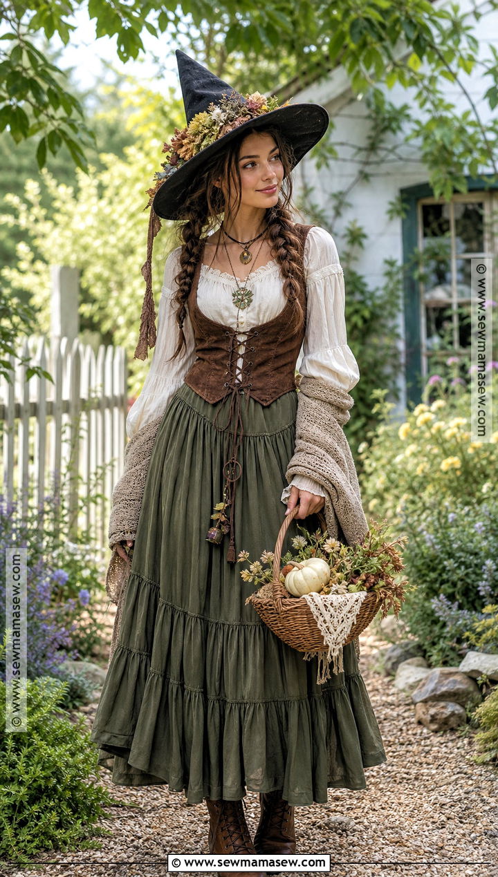 Cottagecore Witch Costume - 45 witch halloween costume ideas