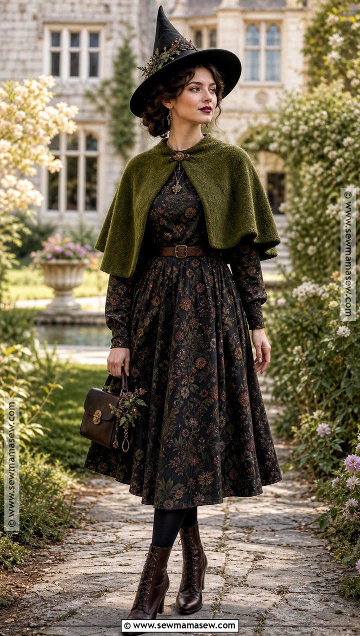 Cottagecore Witch Outfit With Capelet - 30 cottagecore witch outfit ideas