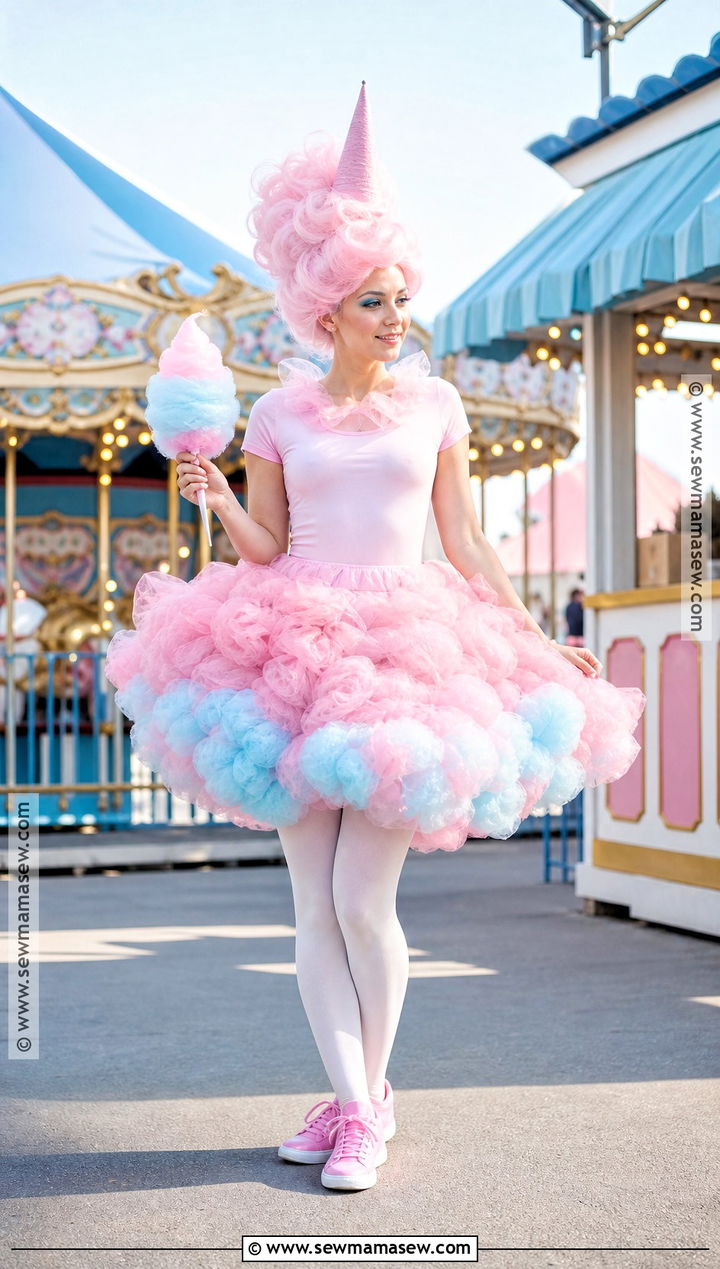Cotton Candy Costume With Pink Tulle - 30 Candy Land Costumes for Women