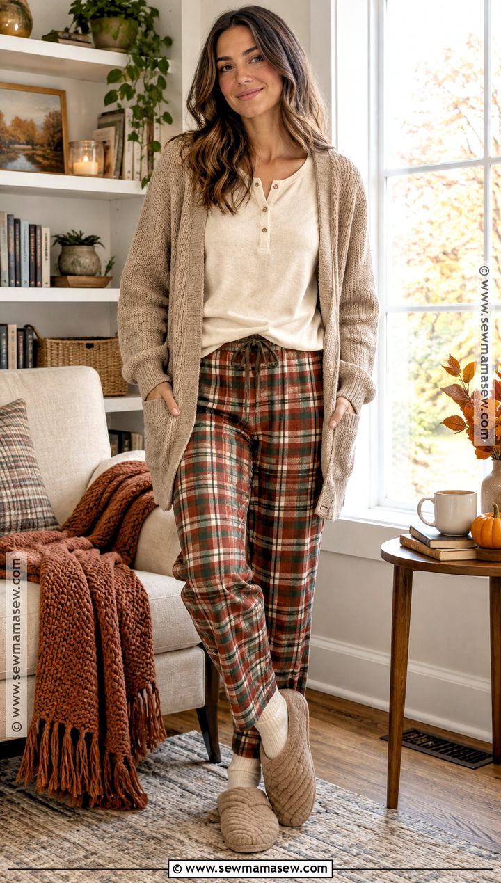 Cotton Henley Fall Pajama Set - 15 Fall Pajamas for Women
